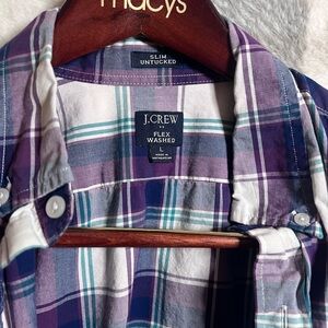 J.Crew Purple and Blue Plaid Shirt
